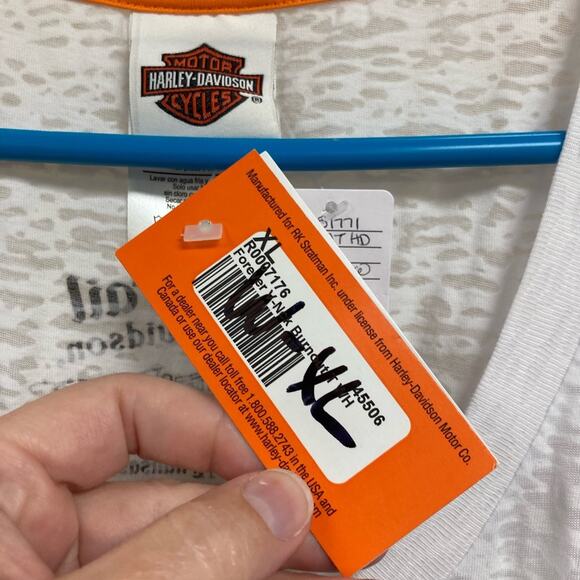 New Harley Davidson Tee V Neck Women's XL - Picture 5 of 7